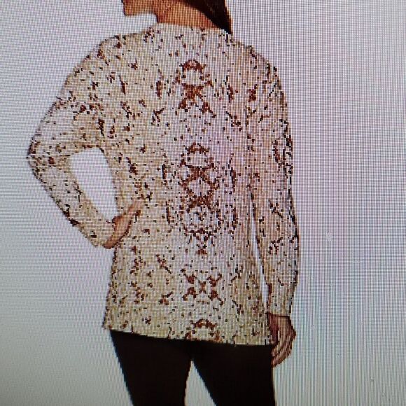 Isaac Mizrahi LIve! SNAKE PRINT PULLOVER SWEATSHIRT S - Picture 2 of 7